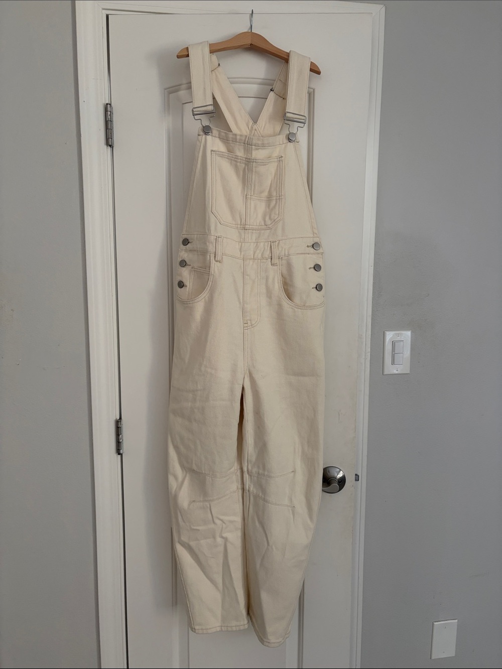 Cream Women's Denim Overalls